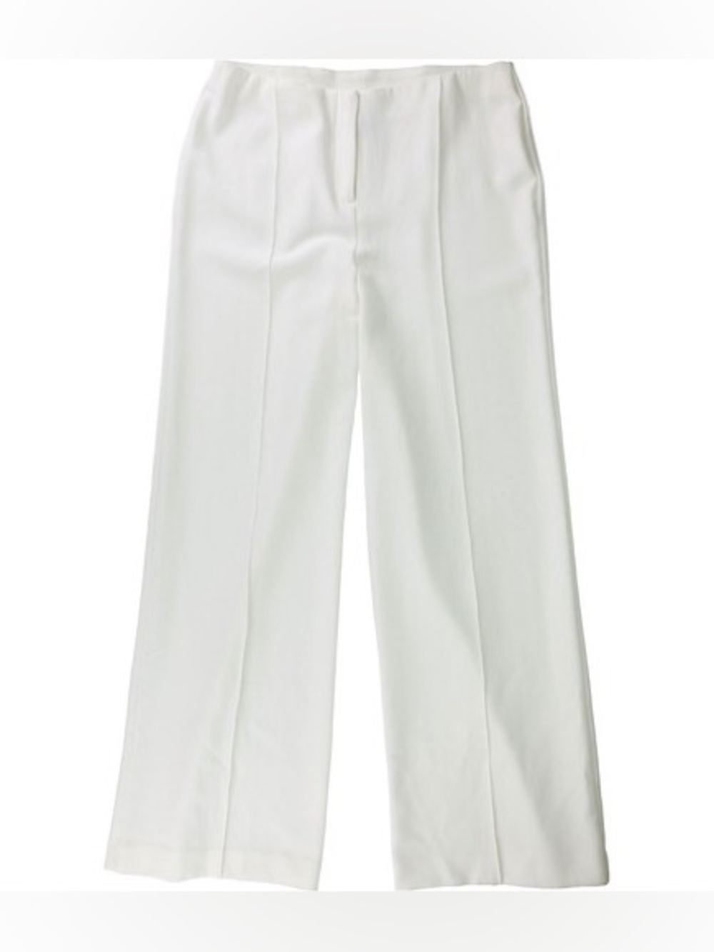 Alfani Pull On White Wide Leg Stretch Pants Trousers Size 10